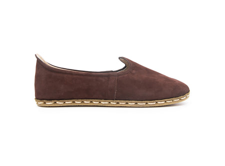 Men's Cocoa Leather Loafers, Side