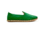Women's Emerald Green Leather Loafers, side