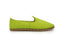 Women's Lime Green Leather Loafers, side