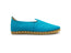 Women's Aqua Leather Loafers Side