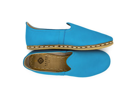 Women's Aqua Leather Loafer Top & side