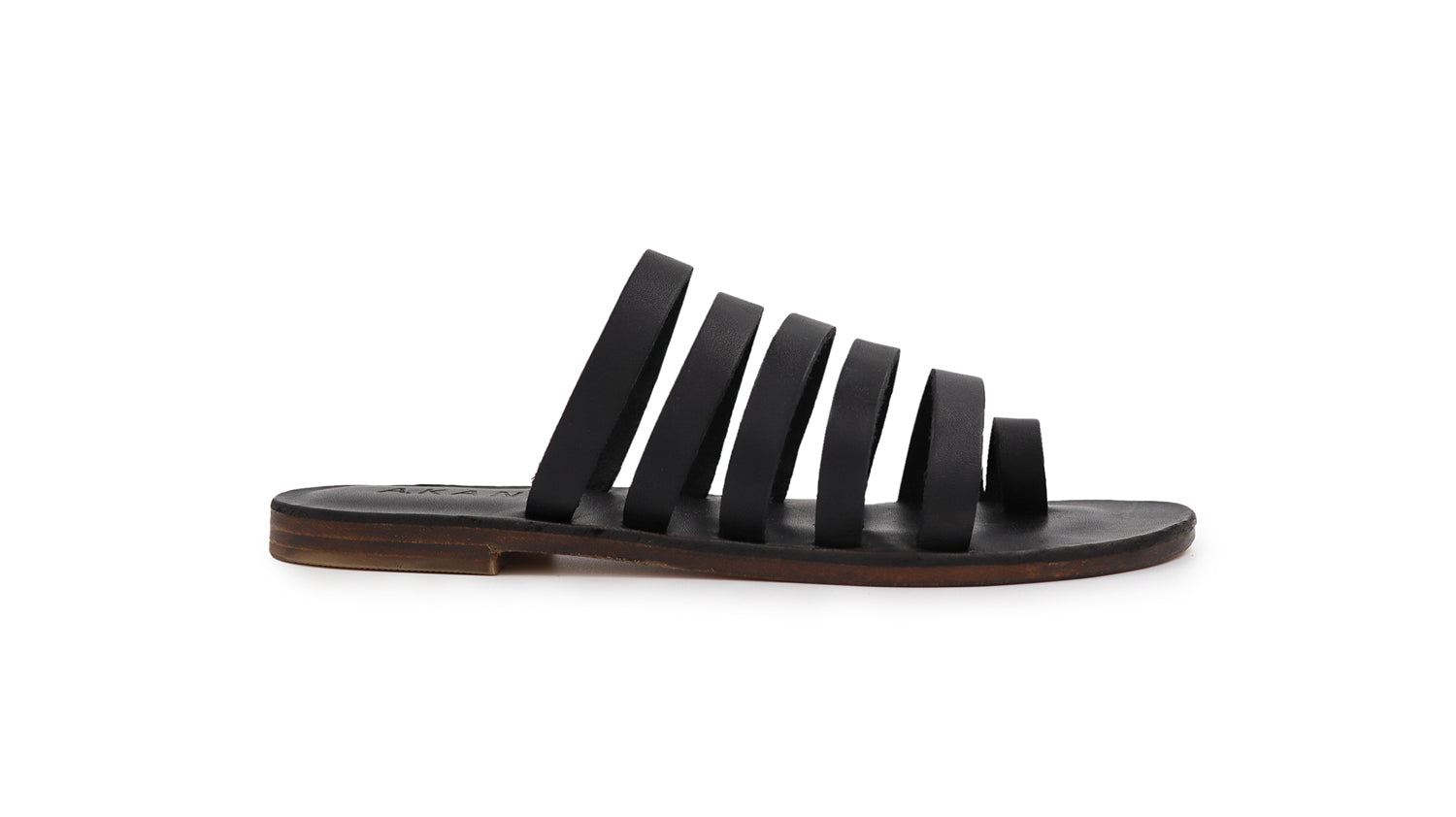 Fey Leather Sandals - Black