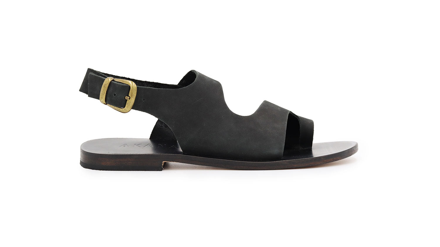 Efes Nubuck Sandals - Black