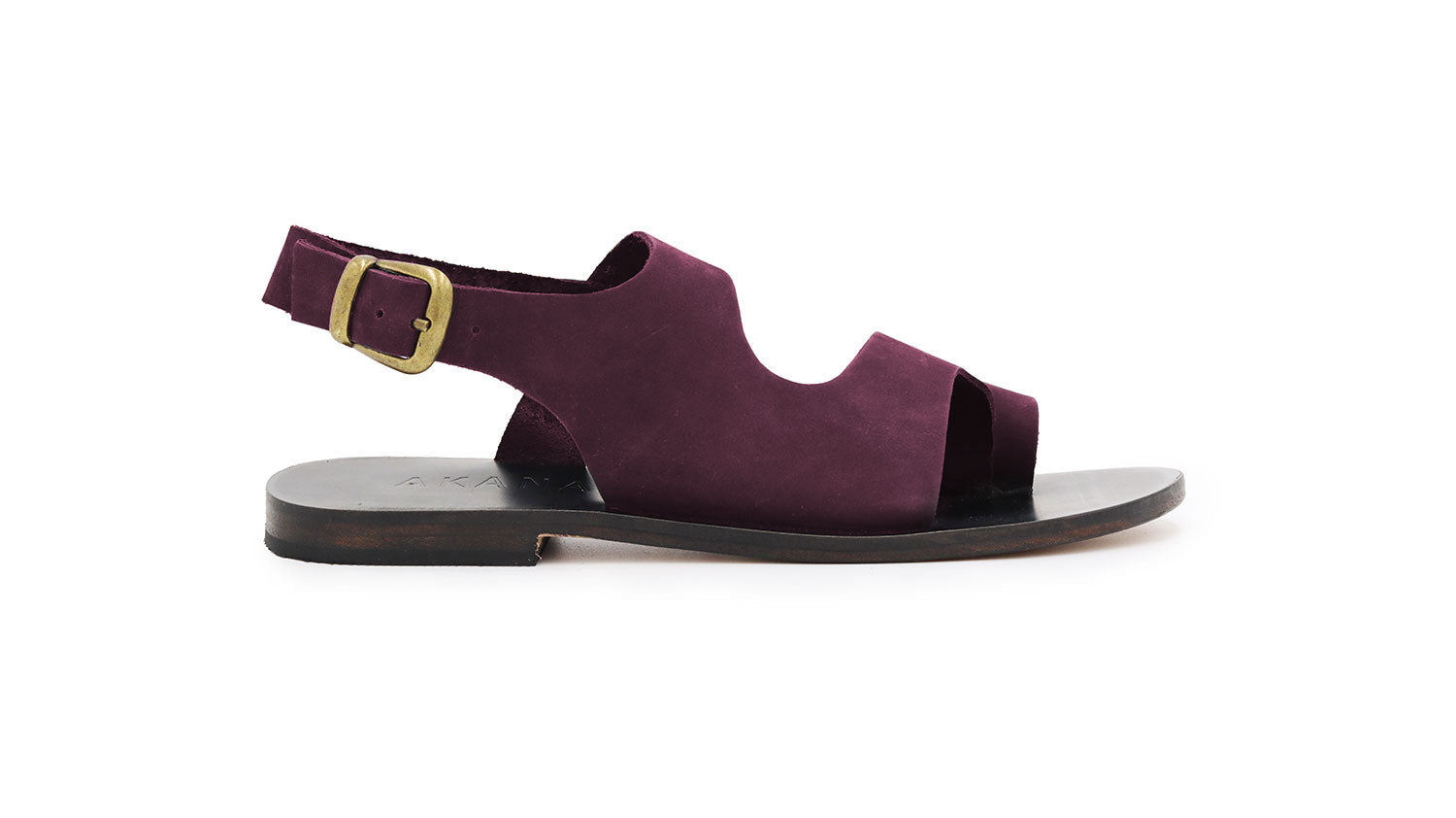 Efes Nubuck Sandals - Burgundy