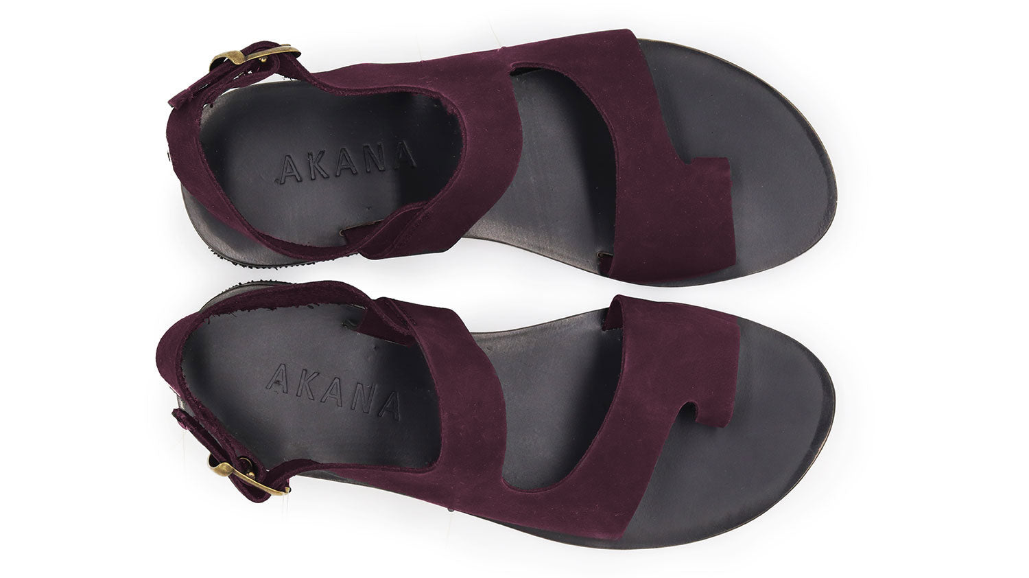 Efes Nubuck Sandals - Burgundy