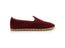 Women's Burgundy Leather Loafers-Side 