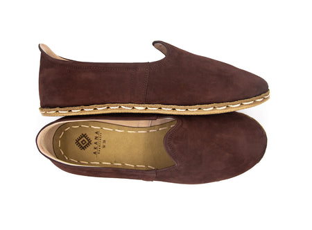 Men's Cocoa Leather Loafers, Double