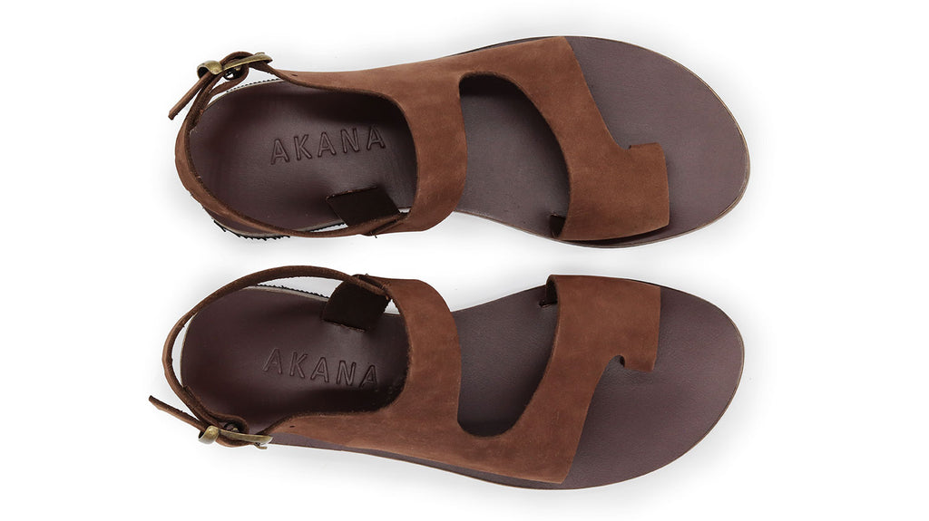 Efes Nubuck Sandals - Brown