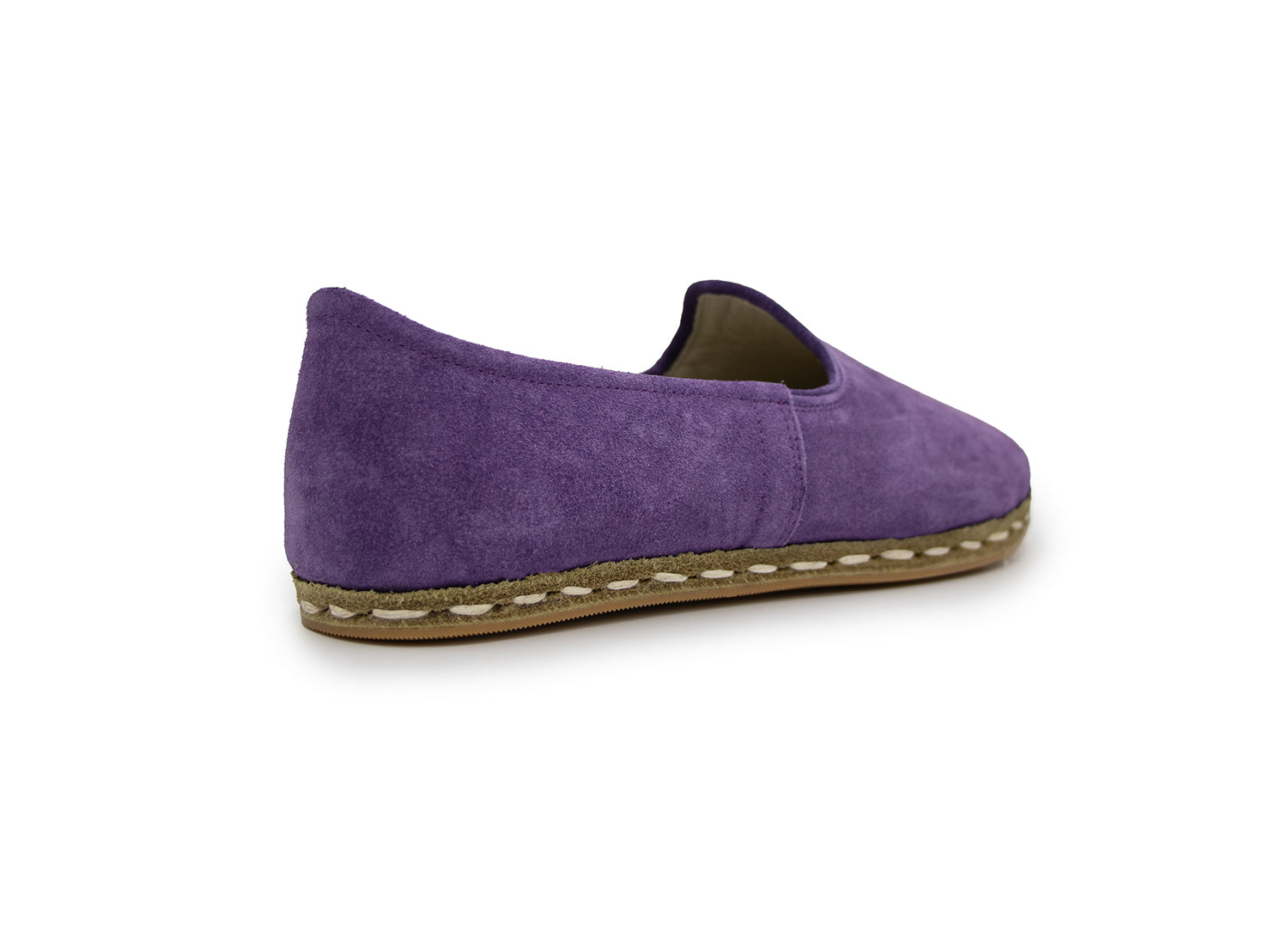 Women's Lavender Leather Loafers, back