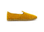 Women's Mustard Yellow Leather Loafers, side