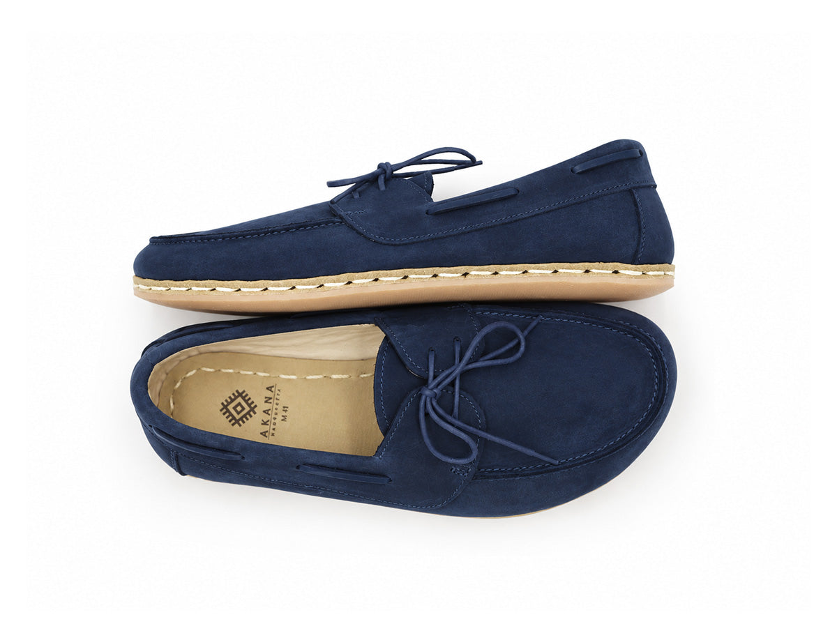 Barefoot Boat Shoes - Navy Nubuck
