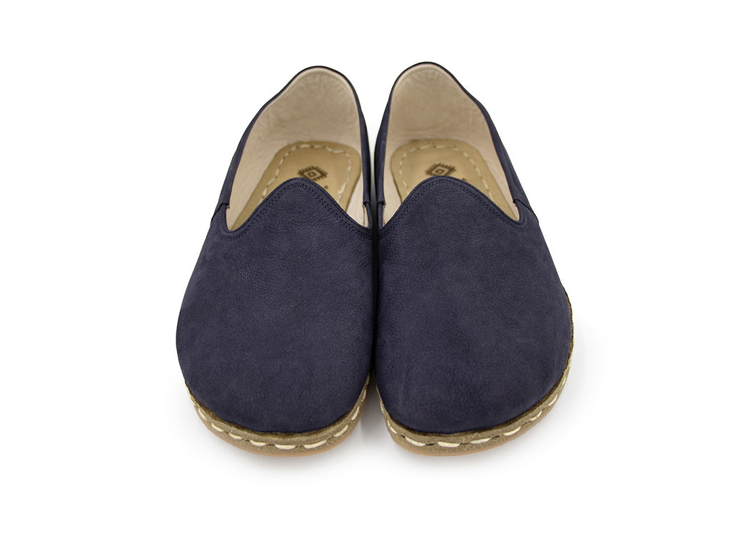 Barefoot Loafers Navy Nubuck