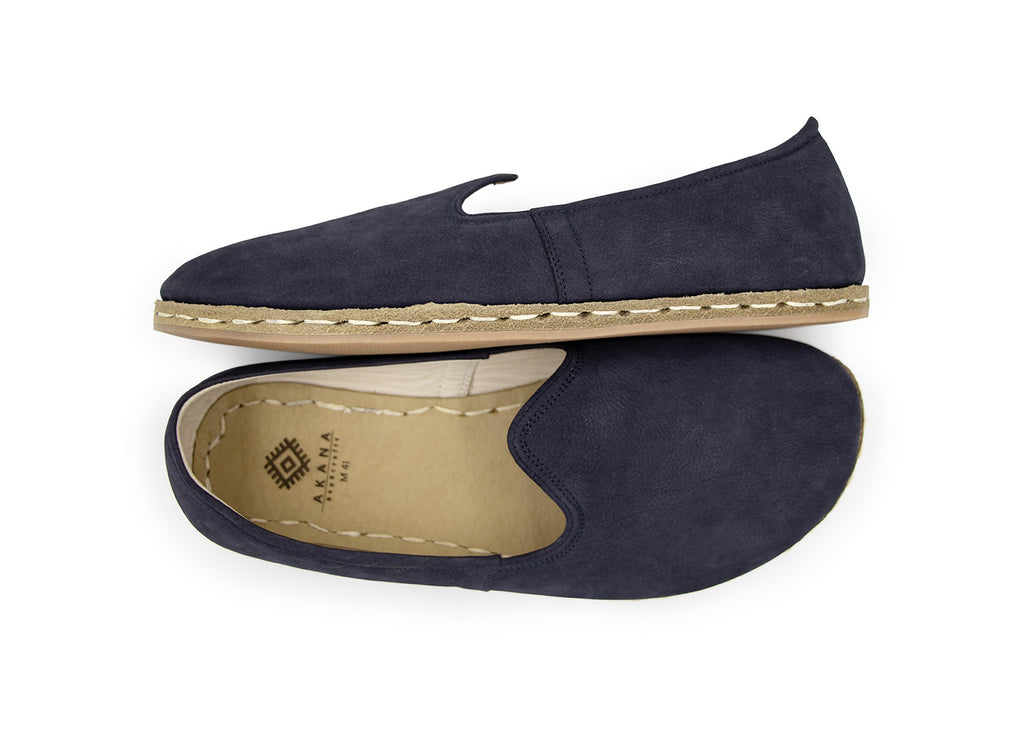 Barefoot Loafers Navy Nubuck