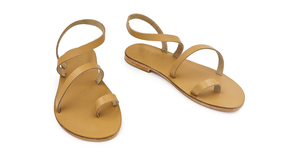 Venus Leather Sandals - Nude