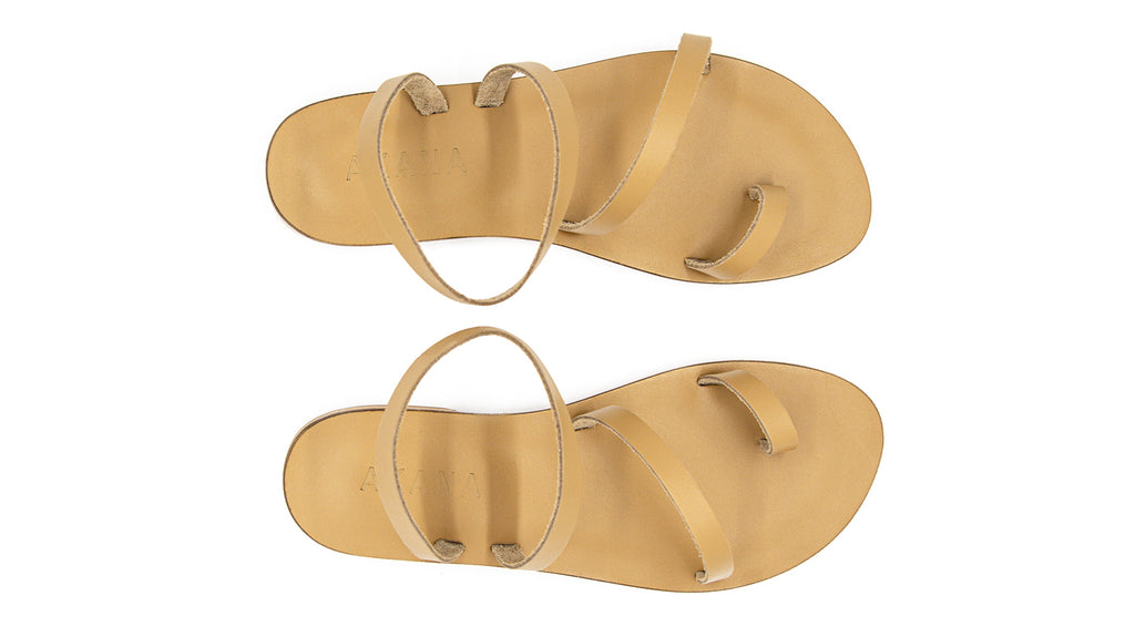 Venus Leather Sandals - Nude