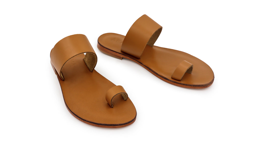 Hera Leather Sandals - Tan