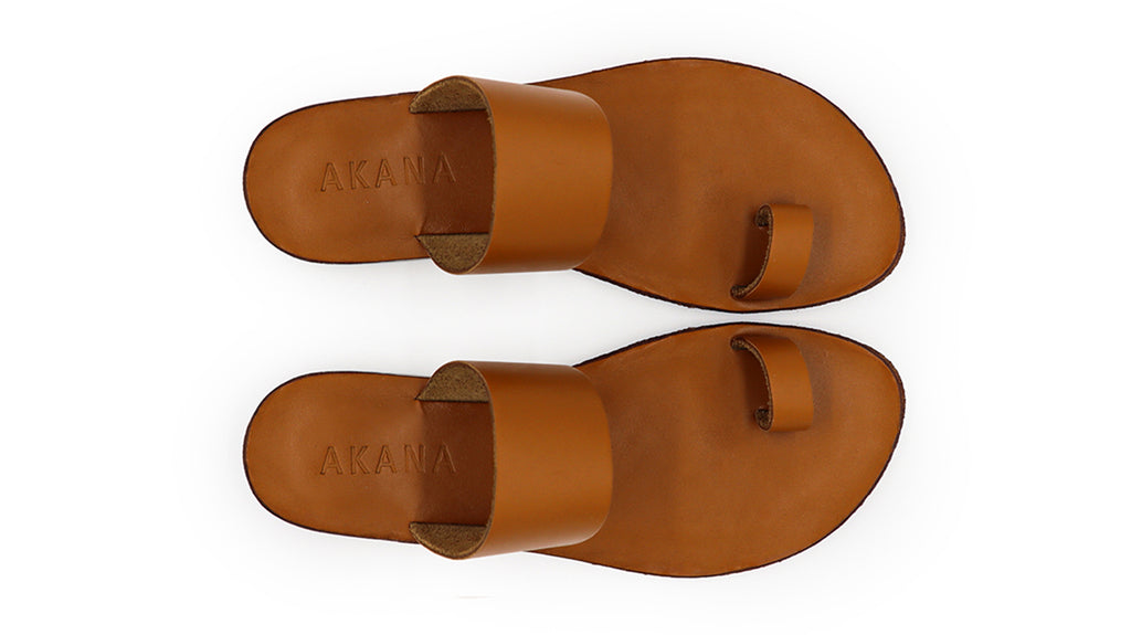 Hera Leather Sandals - Tan