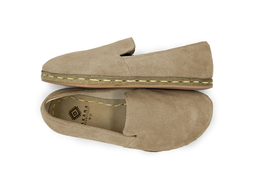 Barefoot Loafers Latte Suede