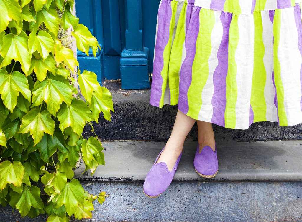 Lavender Leather Loafers