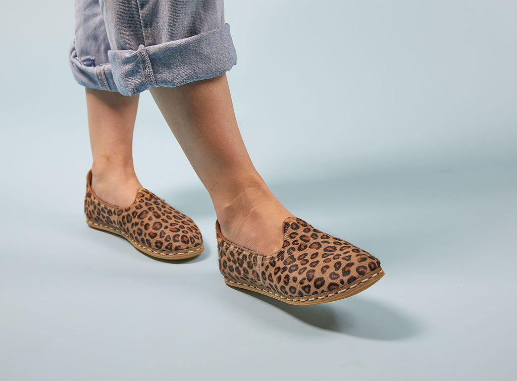 Leopard Leather Loafers