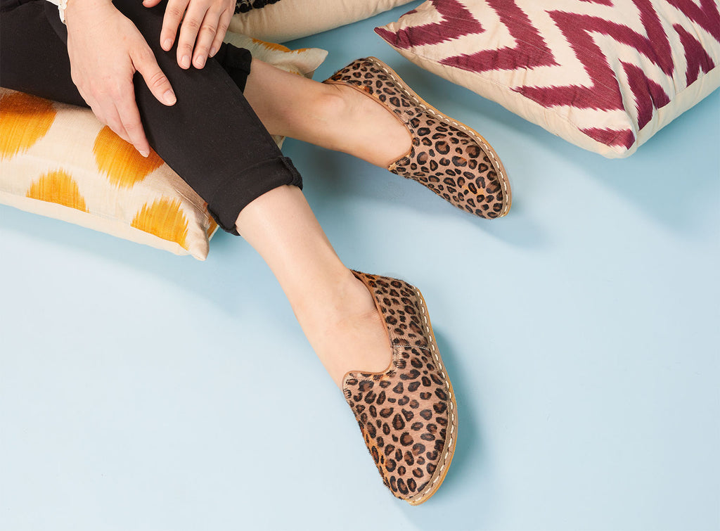 Leopard Leather Loafers