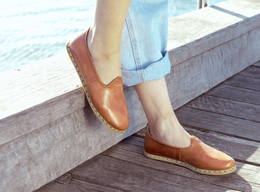 Tan Leather Loafers