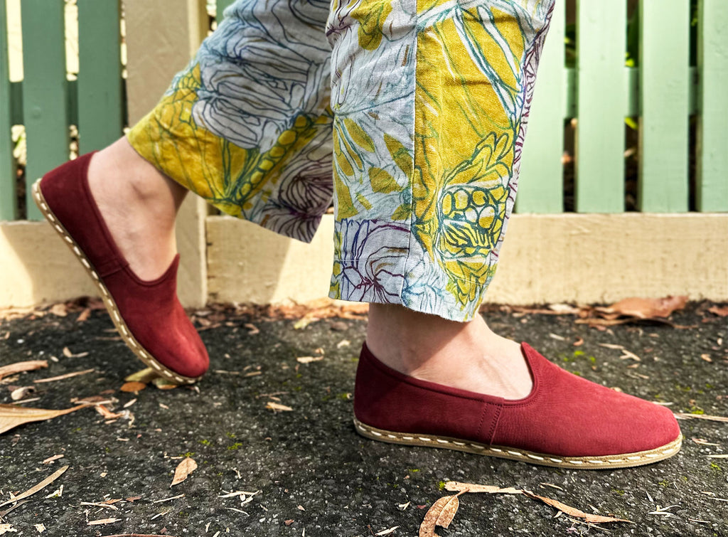 Burgundy Nubuck Loafers