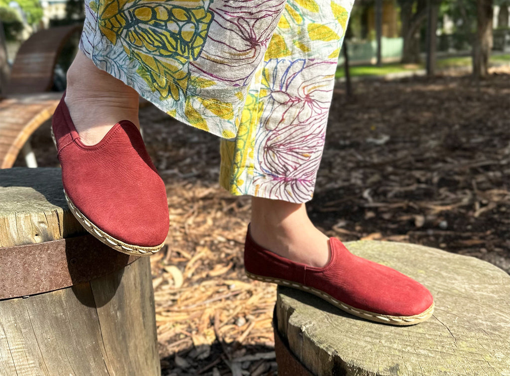 Burgundy Nubuck Loafers