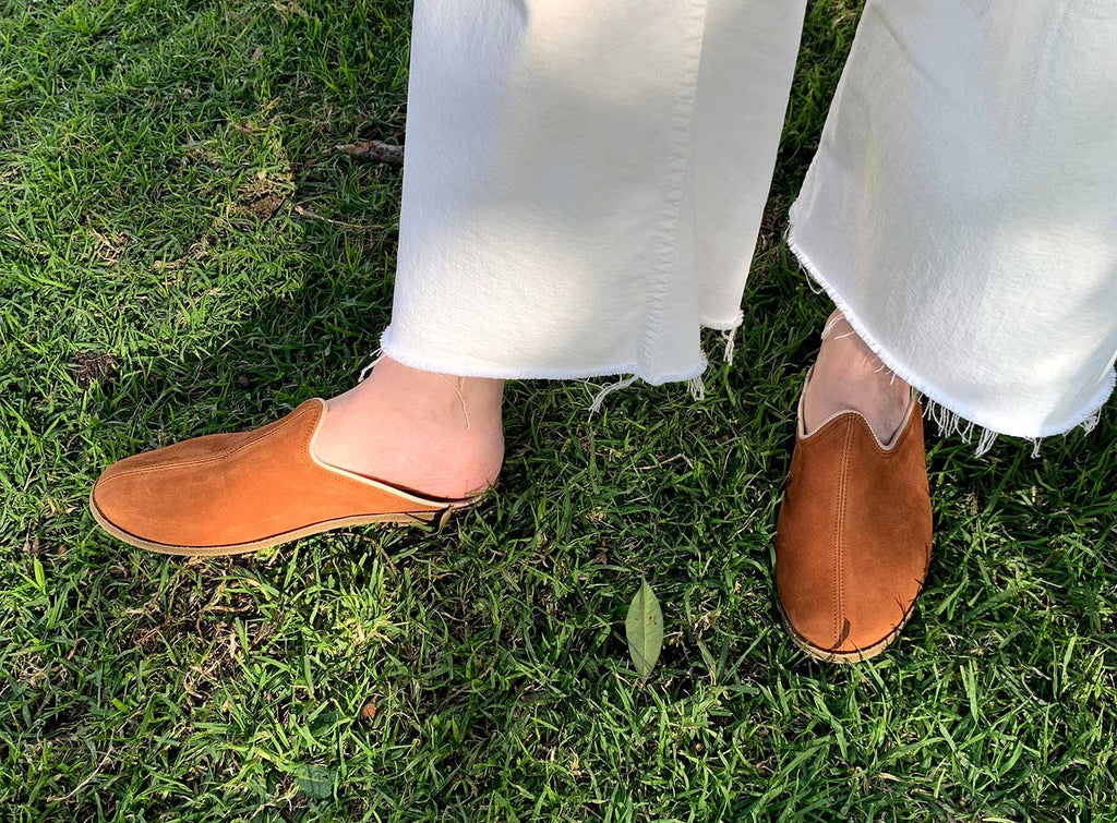 Sienna Nubuck Leather Mules